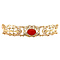 vintage Gold vintage bracelet with blood coral 14 kt