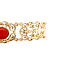 vintage Gouden vintage armband met bloedkoraal 14 krt