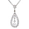 vintage Witgouden vintage hanger met diamant 14 krt