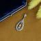 vintage Witgouden vintage hanger met diamant 14 krt