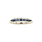 vintage White gold row ring with sapphire 14 krt