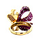 vintage Gold vintage bow ring with enamel and zirconia 18 kt