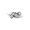 vintage White gold ring with diamonds 14 krt