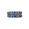 vintage Witgouden vintage rijring met saffier 18 krt