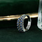 vintage Witgouden vintage rijring met saffier 18 krt