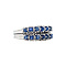 vintage White gold ring with sapphire 18 krt