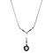 vintage Zilveren collier met diamant hanger 835