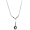 vintage Zilveren collier met diamant hanger 835
