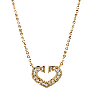Gold necklace with diamond pendant 14 krt