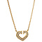 vintage Gold necklace with diamond pendant 14 kt