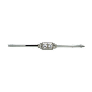 White gold brooch with diamonds 18 krt