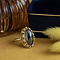 vintage Gouden ring met hematiet 14 krt
