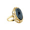 vintage Gouden ring met hematiet 14 krt