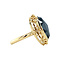 vintage Gouden ring met hematiet 14 krt