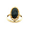 vintage Gold ring with hematite 14 kt