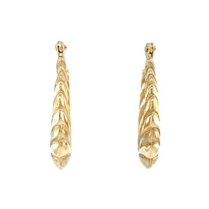 Gouden fantasie oorringen 14 krt