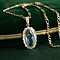 vintage Gouden hanger met spinel 14 krt