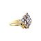 vintage Ring met tanzaniet en diamant 9 krt