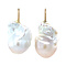 vintage Gold earrings with pearl 14 krt