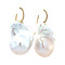vintage Gold earrings with pearl 14 krt
