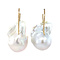 vintage Gold earrings with pearl 14 krt