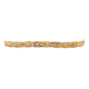 Tricolour gouden armband 14 krt