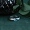 vintage White gold ring with topaz 14 kt