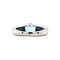 vintage Witgouden ring met topaas 14 krt