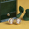 vintage Gold stud earrings with cameo 14 kt