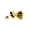 vintage Gold stud earrings with cameo 14 kt
