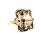 vintage Ring met rookkwarts 9 krt