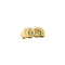 vintage Gold shell ear studs 14 krt