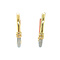 vintage Tricolour gouden oorringen 14 krt