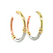vintage Tricolour gouden oorringen 14 krt