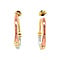vintage Tricolour gold earrings 14 krt
