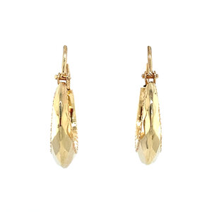 Gold fishermen earrings 14 krt