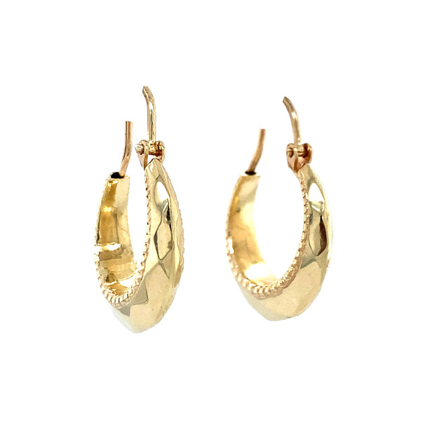 vintage Gouden vissers oorringen 14 krt