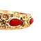 vintage Vintage gold bangle with blood coral 14 kt
