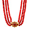 vintage Bloedkoraal collier met gouden sluiting 14 krt