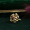 vintage Bicolour gold ring with ruby 14 kt