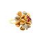 vintage Bicolour gouden ring met robijn 14 krt