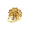 vintage Bicolour gouden ring met robijn 14 krt