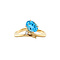 vintage Gouden ring met topaas en diamant 18 krt