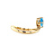 vintage Gouden ring met topaas en diamant 18 krt
