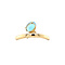 vintage Gouden ring met topaas en diamant 18 krt