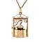 vintage Gold wishing well pendant 14 krt