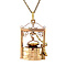 vintage Gold wishing well pendant 14 krt