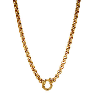 Golden jasseron necklace 14 kt