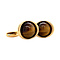 vintage Gold cufflinks with tiger's eye 18 kt