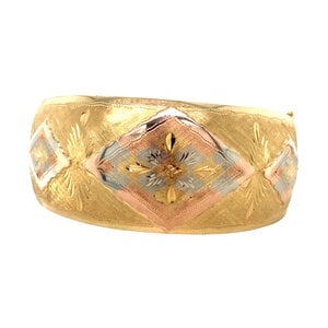 Gold bangle with engraving 14 krt